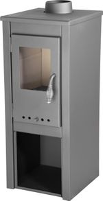 Kályha Thalia Uno Glass Lite, szürke, 3,9 kW