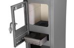 Kályha Thalia Uno Glass Lite, szürke, 3,9 kW