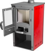 Stove Thalia Pella S, red, 5.4 kW