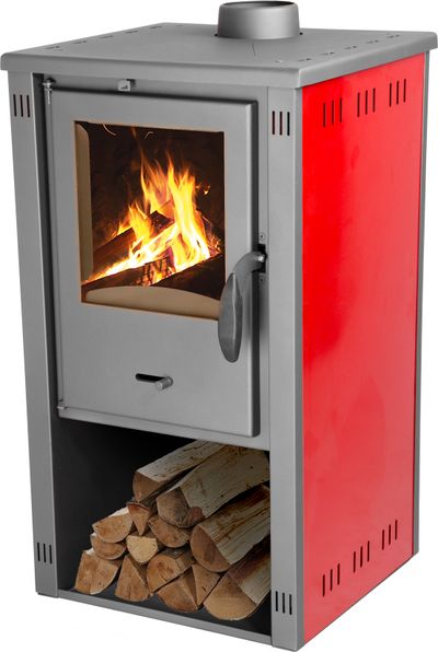 Kályha Thalia Pella S, piros, 5,4 kW