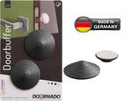 Door handle stop DOORBUFFER, self-adhesive, wall stop, plastic, grey, pack of 2 pcs