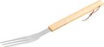 Fork Strend Pro Grill, for grilling and roasting, with wooden handle, stainless steel