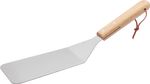 Fordítólapát Strend Pro Grill, grillezéshez és sütéshez, fa nyéllel, rozsdamentes acél, 34cm