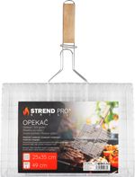 Grillrács Strend Pro Grill, húshoz fa fogantyúval, 49x35x1,5 cm