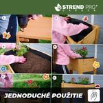 Raised garden bed Strend Pro Garden, 84x40x98 cm, wood, with legs