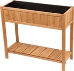 Raised garden bed Strend Pro Garden, 89x33x76 cm, with bottom shelf, wood, with legs