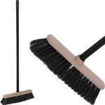 Broom York CARLA, 120 cm plastic handle, assorted colors, 32x9x127 cm