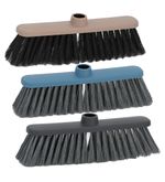 Broom York CARLA, 120 cm plastic handle, assorted colors, 32x9x127 cm