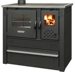 Tűzhely Pro PANONIA Steel, fekete, bal oldali kivezetés