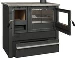 Tűzhely Pro PANONIA Steel, fekete, jobb oldali kivezetés