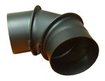 Flue Pipe Elbow HS.EX 090/180/1.5 mm, adjustable angle, for connecting flue pipes