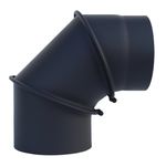 Flue Pipe Elbow HS.EX 090/180/1.5 mm, adjustable angle, for connecting flue pipes