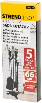 Poker set, 5pcs, NIKEL, 66cm