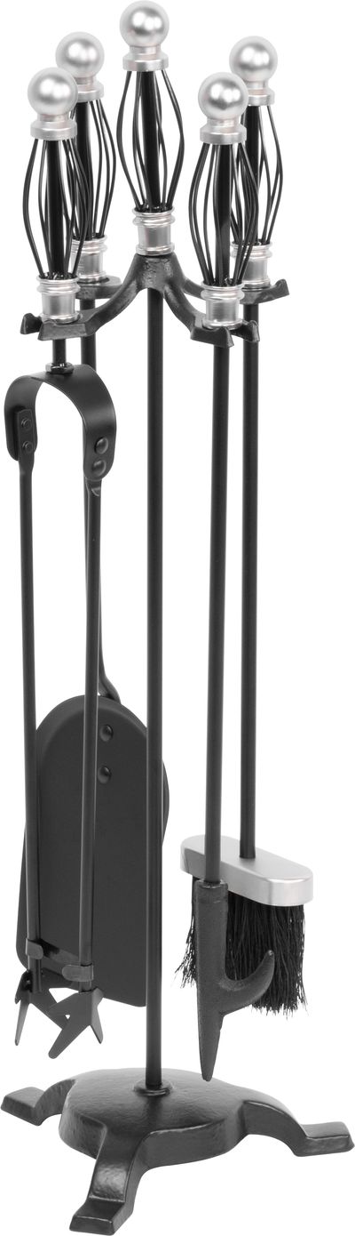 Poker set, 5pcs, NIKEL, 66cm