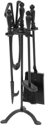 Fireplace Tool Set Homefire FT24B, 4-piece, black, 60 cm