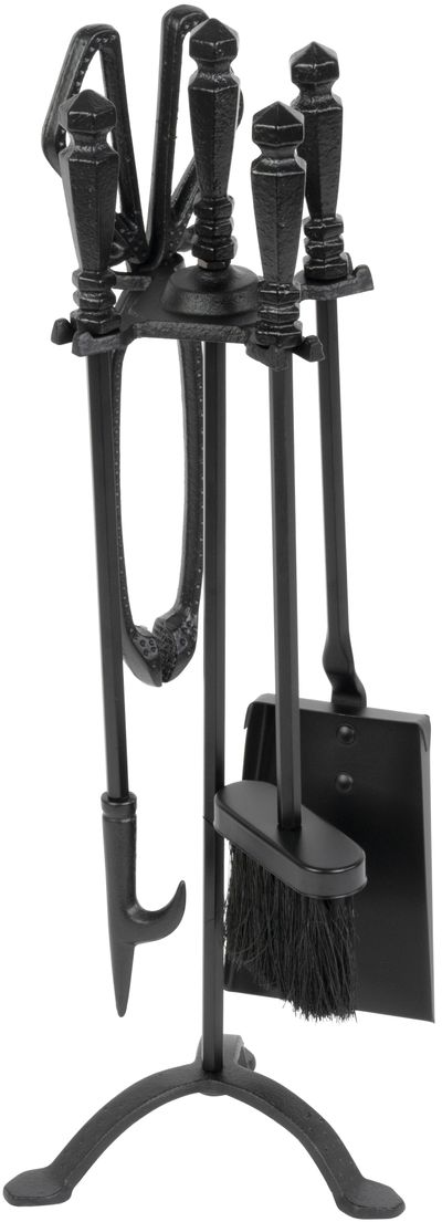 Poker set, 4pcs,black , 66cm