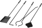 Fireplace Tool Set Homefire FT075BA, 4-piece, black, 81 cm
