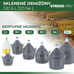 Demijohn Strend Pro Cada Inco, 54 liter, glass, for wine and spirits, plastic cover