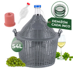 Demijohn Strend Pro Cada Inco, 54 liter, glass, for wine and spirits, plastic cover