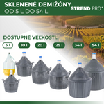 Demizson Strend Pro Cada Inco, 5 liter, üveg, borhoz és pálinkához, műanyag fedél
