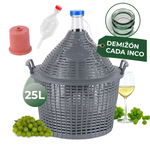 Demijohn Strend Pro Cada Inco, 25 liter, glass, for wine and spirits, plastic cover