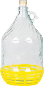 Demizson Strend Pro Stella, 5 liter, üveg, borhoz és pálinkához, záródugóval