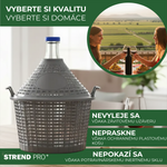 Demižón Strend Pro Cada Inco, 10 lit. sklenený, na víno a pálenku, plastový kryt