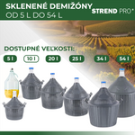 Demizson Strend Pro Cada Inco, 10 liter, üveg, borhoz és pálinkához, műanyag fedél