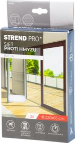 Sieť FlyScreen 220x65 cm, proti hmyzu a komárom, na balkónové dvere, biela, bal. 2 ks