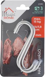 Hák na mäso MagicHome, bal 3ks, nerez, 10x7.8 cm, pr. 5 mm