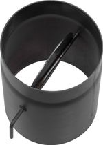 Füstcső HS K0250/150/1,5 mm, csappantyúval, rövid húzókarral, vastagfalú acél füstcső