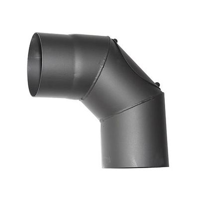 Könyök HS.CO 090/120/1,5 mm, tisztítónyílással, füstcső, kéménykönyök füstcsövek összekötéséhez