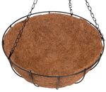 Kvetináč Strend Pro LC-CocoH-24, 35x35x17 cm, visiaci, oceľ/kokos, závesný, s retiazkou a vešiakom