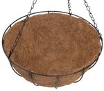 Planter Strend Pro LC-CocoH-22, 25x25x12 cm, hanging, steel/coconut, with chain and hanger