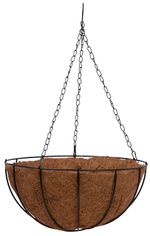 Planter Strend Pro LC-CocoH-23, 30x30x14 cm, hanging, steel/coconut, with chain and hanger