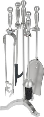 Sada kutáč Homefire FT53S, ku krbu, 4 dielna, poniklovaná, 53 cm, krbové náradie
