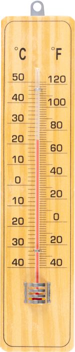 Thermometer Strend Pro, TMM-032 Woody, outdoor, for window, 220x50x10 mm, wooden