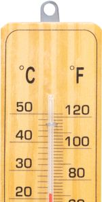 Thermometer Strend Pro, TMM-032 Woody, outdoor, for window, 220x50x10 mm, wooden