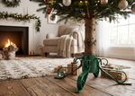 Stand MagicHome Christmas Blackbird, for Christmas tree, green, metal