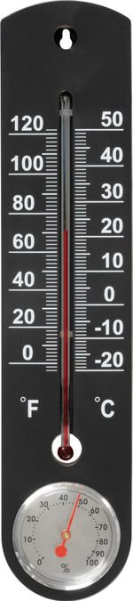 Thermometer Strend Pro TMS-055 BlackBar, outdoor, for window, 250x55x12 mm, plastic, with hygrometer
