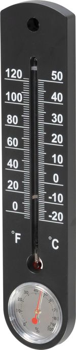 Thermometer Strend Pro TMS-055 BlackBar, outdoor, for window, 250x55x12 mm, plastic, with hygrometer