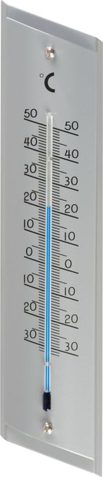 Hőmérő Strend Pro TM-181 Steel, kültéri, ablakra, 230x50x15 mm, alumínium