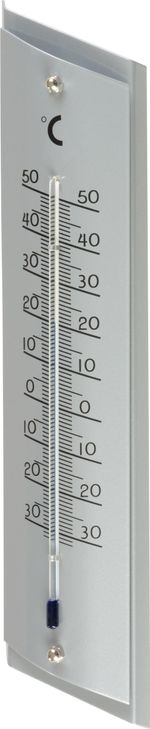 Hőmérő Strend Pro TM-181 Steel, kültéri, ablakra, 230x50x15 mm, alumínium