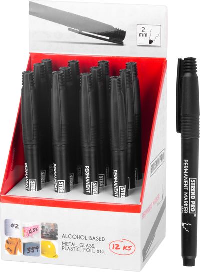 Cimkező STREND PRO Thin, 12 db, vékony, fekete