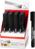 Marker Strend Pro Permanent, black, Sellbox 12 pcs
