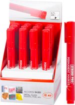 Marker Strend Pro Permanent, red, Sellbox 12 pcs