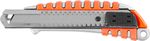 Snap-off blade knife 18mm Strend Pro, Aluminium, piston-valve control 1 blade, in blister