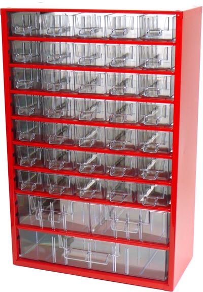 Skrinka D-35M, kovová, 155 x 306 x 460 mm, červená