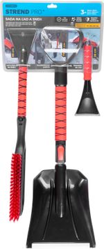 Készlet Strend Pro Premium, autóhoz, jéghez és hóhoz, teleszkópos lapát, kaparó, seprű