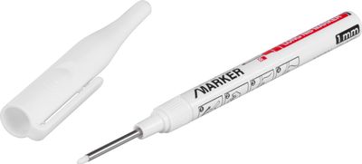 Marker Strend Pro, deep hole, white, extra long tip